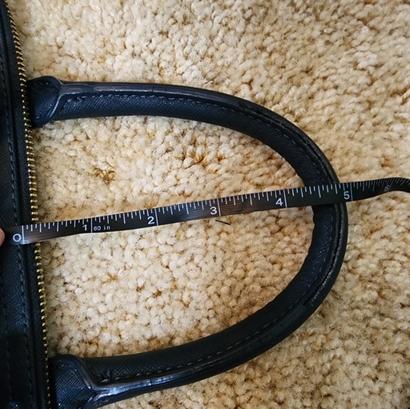 Genuine Leather Danier Top Handle Purse In A Dark Blue almost Black - Picture 12 of 13